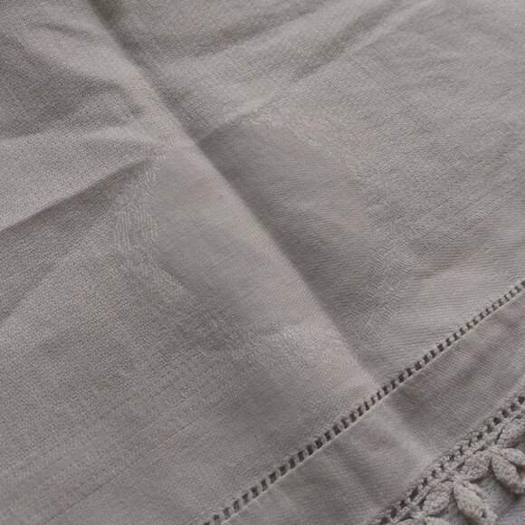 Vintage Crochet Trimmed Tea Towel Kitchen Dining Napkin - Picture 10 of 10